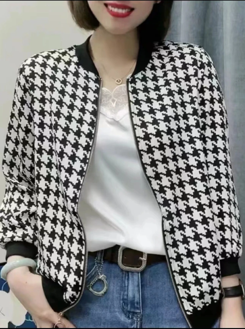 KJ-26妈妈春夏季薄款夹克外套短款中老年女装上衣春秋防晒衣服
