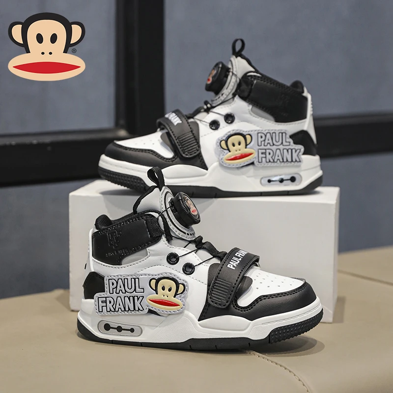 大嘴猴儿童运动鞋男童高帮板鞋2025春秋季男童鞋6-12岁潮款休闲鞋