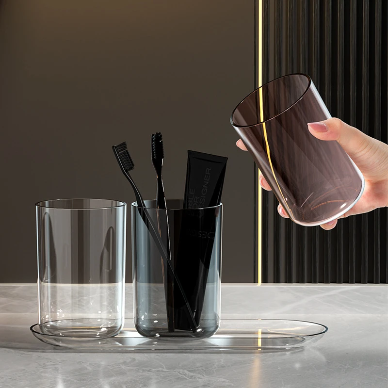 Howsentrip洗漱杯情侣简约漱口杯家用儿童刷牙牙缸具杯透明牙刷杯