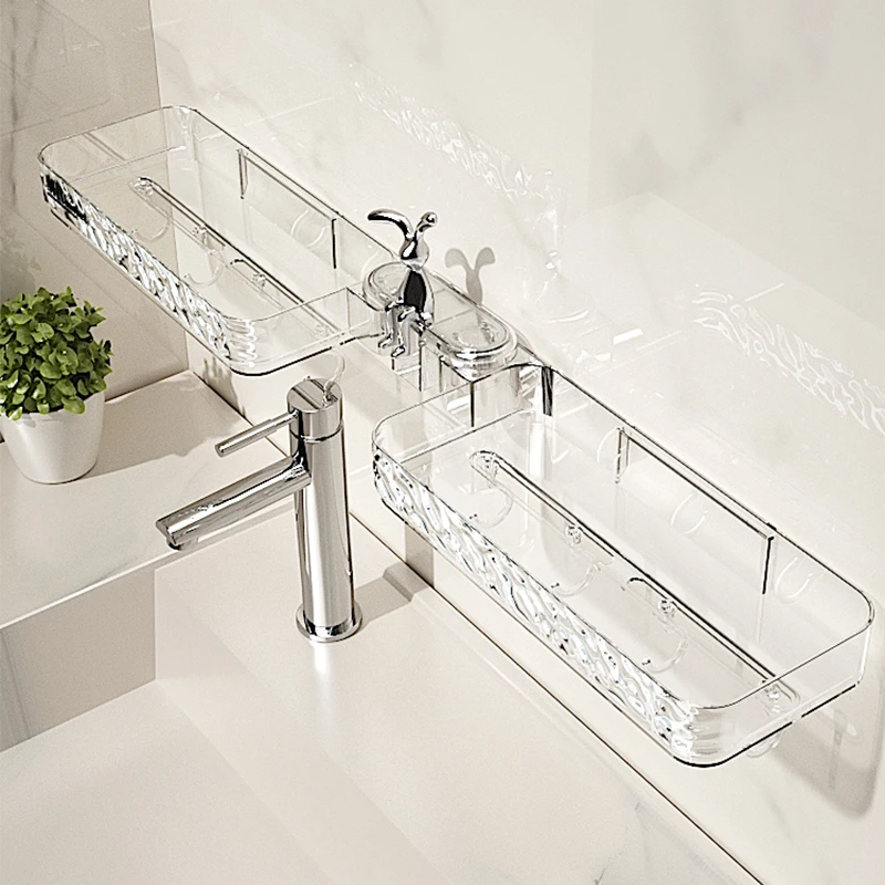 Howsentrip旋转卫生间置物架免打孔厕所洗漱台水龙头浴室转角架子