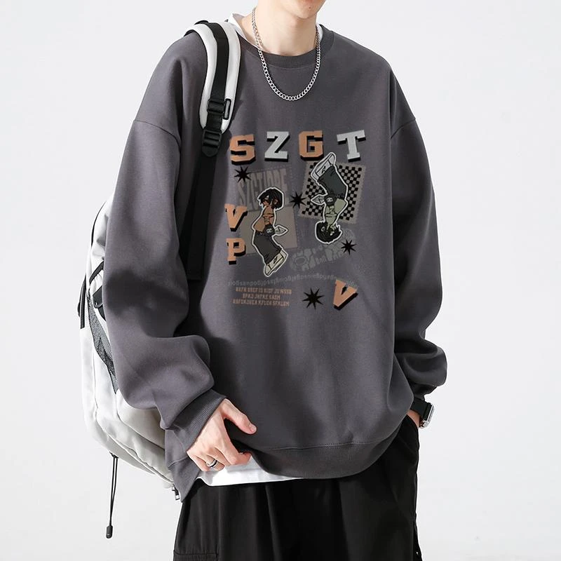 重磅加肥加大码200斤宽松卫衣秋冬季加绒加厚男ins潮流百搭外套男