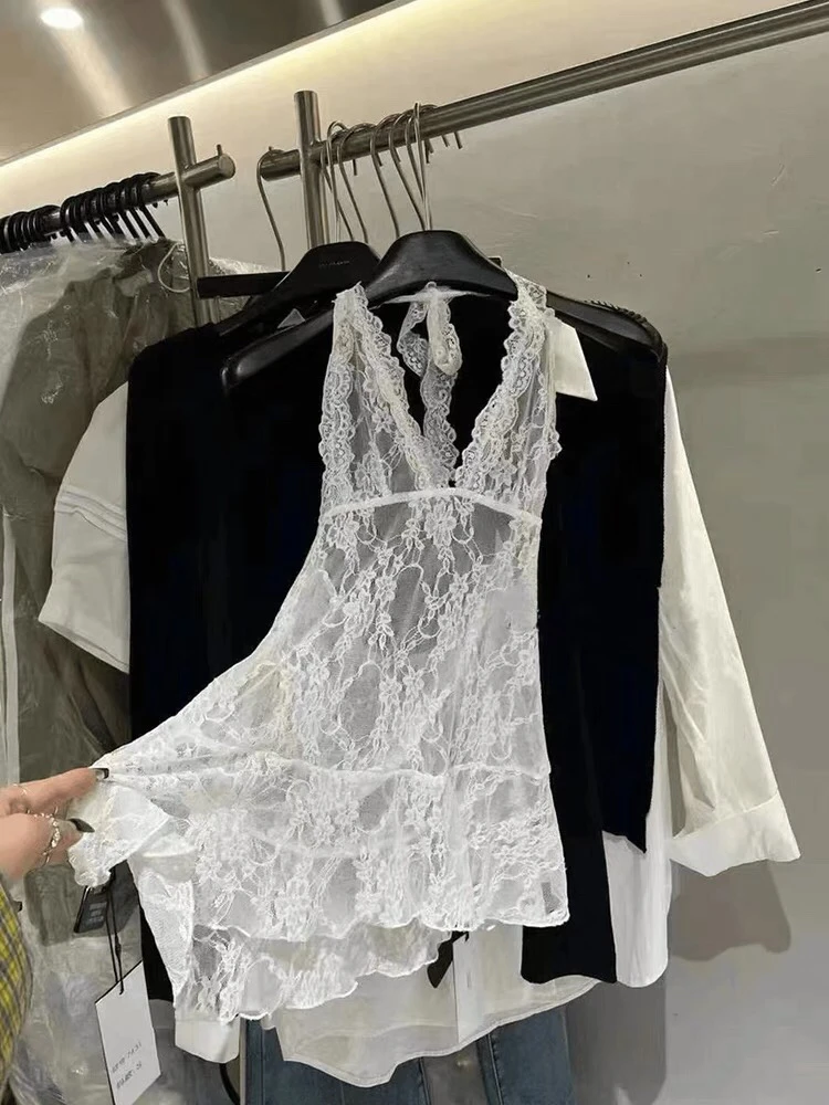 X6615大码蕾丝打底吊带背心