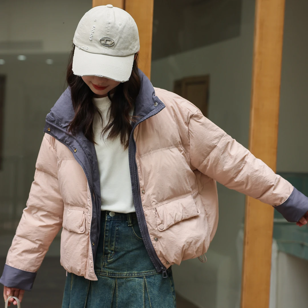 YD24RF10261女童撞色短款羽绒服