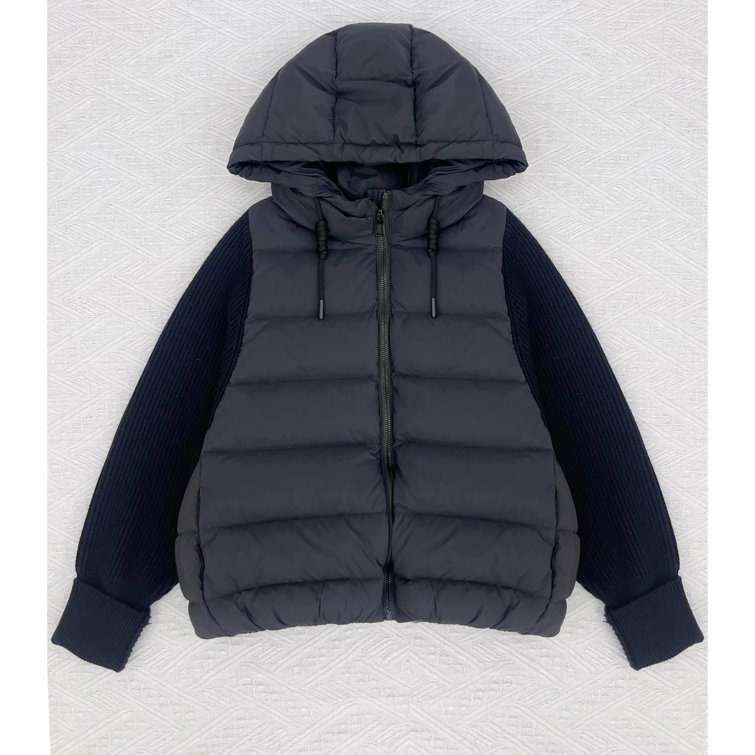 【反季】女童假两件连帽羽绒服