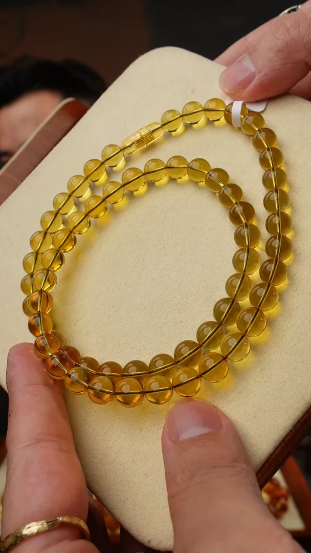【闪购商品】琥珀颈饰未镶嵌10+墨西哥3A净水蓝珀妈妈链50cm