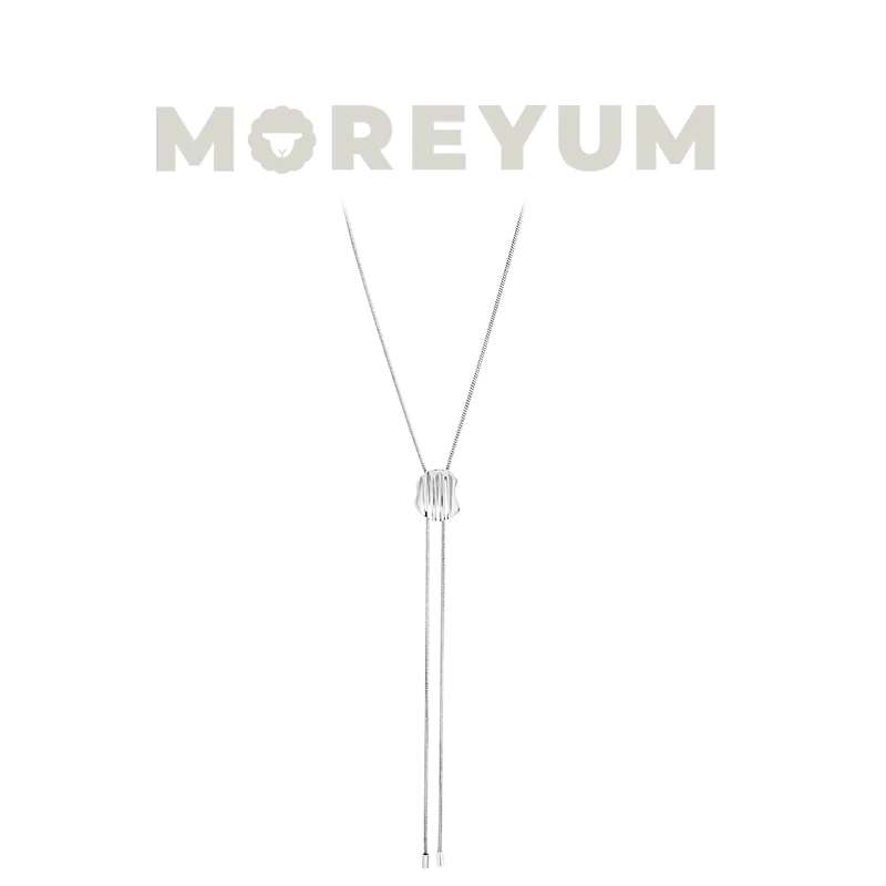 muyang/慕阳 坠链均800银 设计款薯片项链时尚素款小众简约