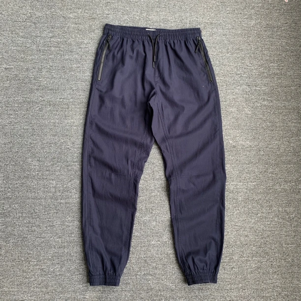 出老美 麻棉束脚休闲裤长裤男装小脚裤子