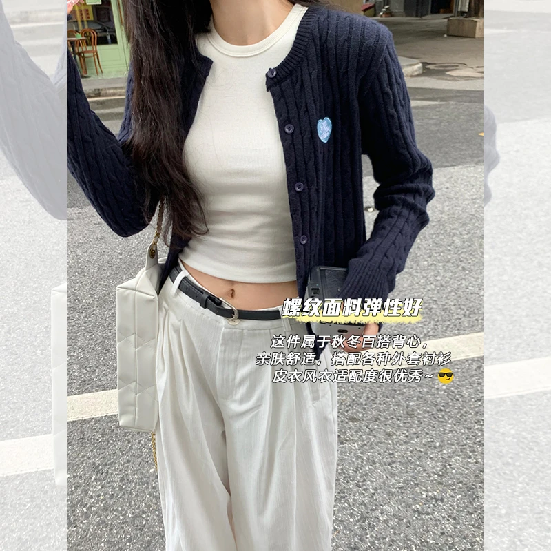 宋正恩白色吊带背心2024新款女内搭显瘦短款修身无袖打底辣妹上衣