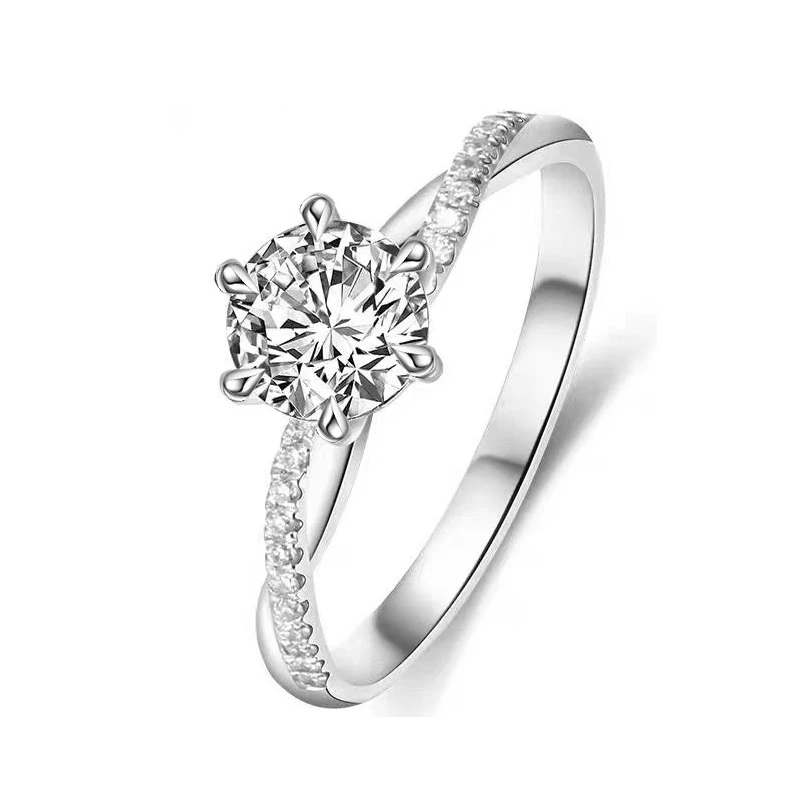 【合成/培育】双扭臂六爪1克拉 实验室培育钻石成品定制