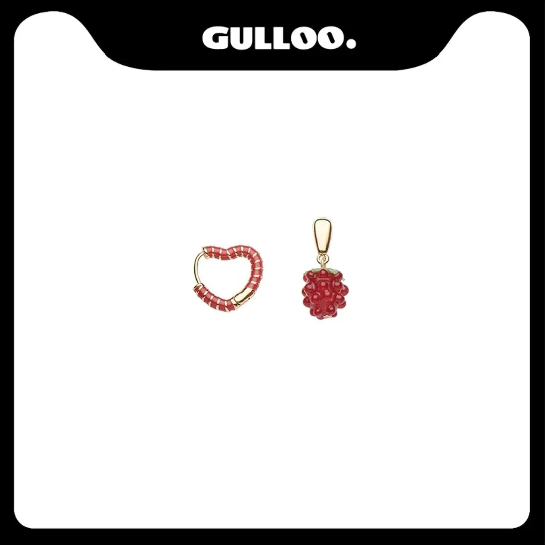 非金属玻璃耳饰 【LOCAT】GULLOO 茚寻书萄爱心耳饰  GLCG22