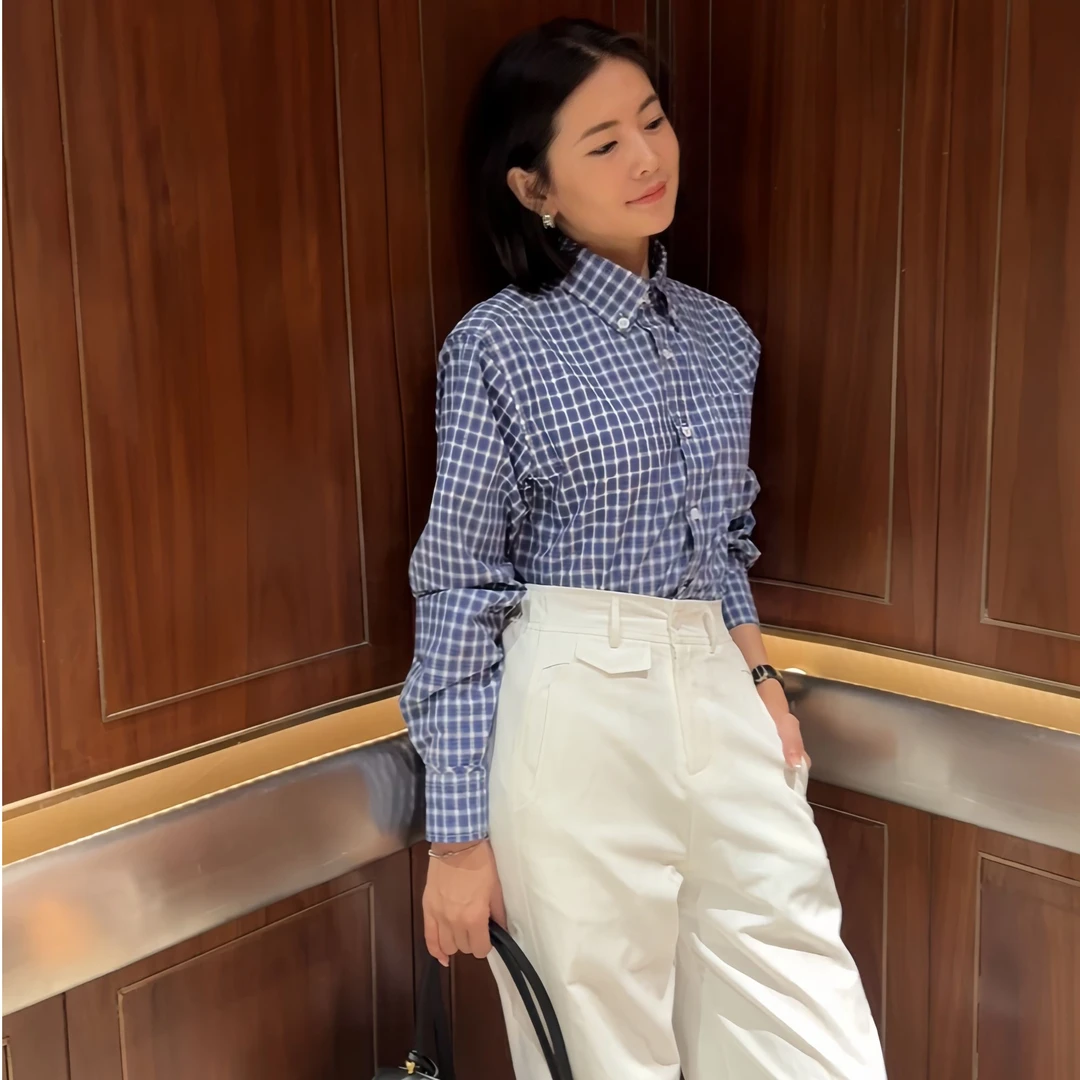 DIDI LAUREN“知知”宽松垂感休闲舒适白色百搭阔腿裤