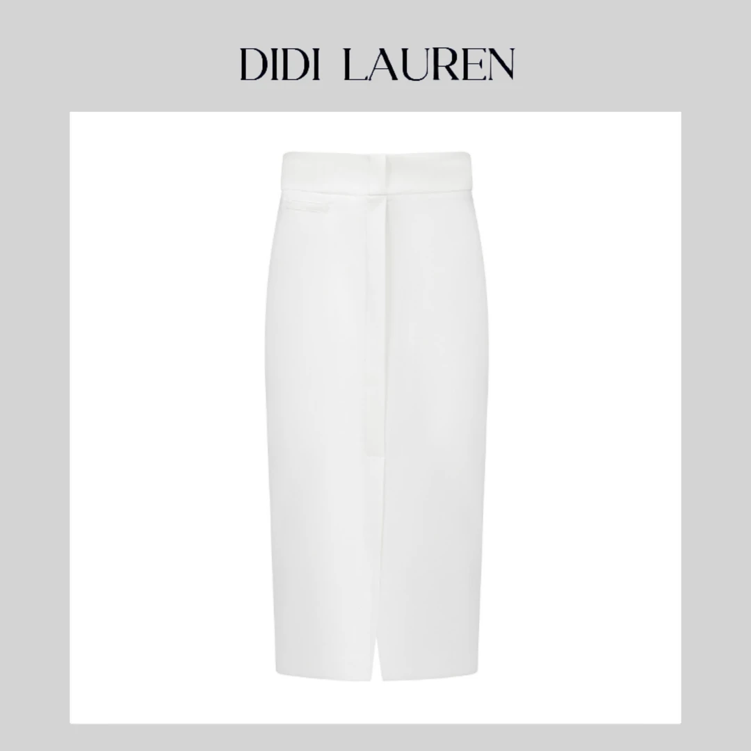 DIDI LAUREN“简约气质”层次设计白色半身裙