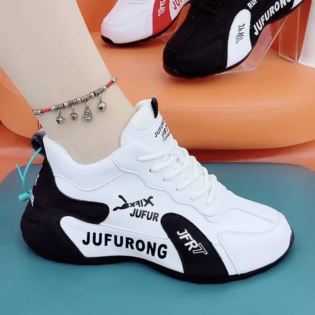 男女同款休闲鞋子春季新款百搭软底跑步防滑时尚单鞋黑色休闲鞋款