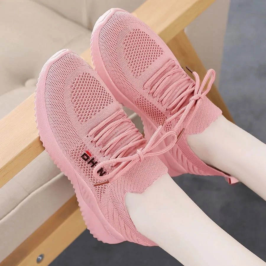 飞织运动鞋女韩版百搭春季小白鞋平底休闲鞋女鞋春秋新款舒适网鞋