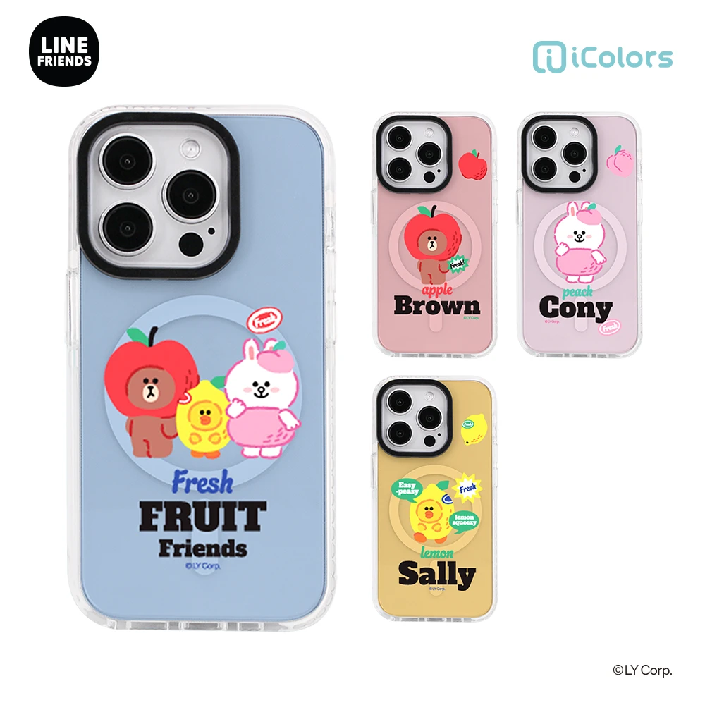 LINEFRIENDS糖果系列韩国布朗熊磁吸手机壳可爱创意保护壳苹果15