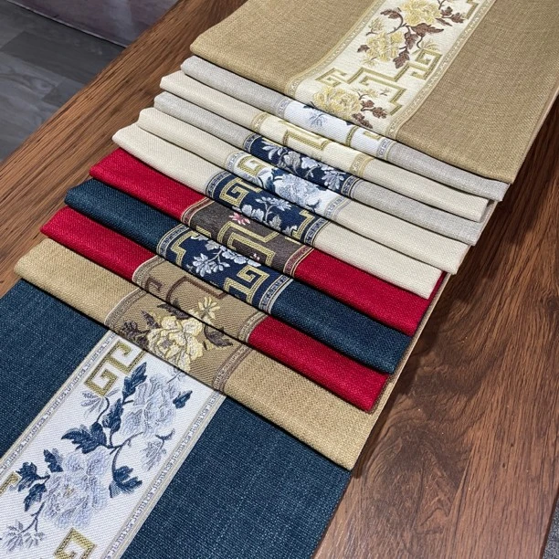 桌旗新中式禅意防水茶席现代简约电视柜茶几长条桌布茶桌台布垫布