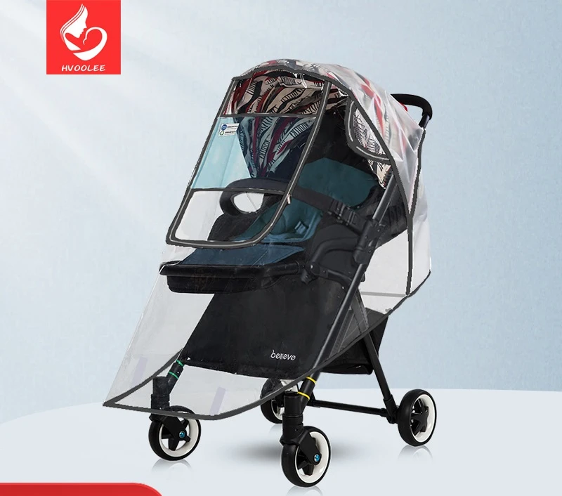 婴儿车雨罩 推车防风罩挡风罩 童车伞车宝宝车防雨罩遮雨罩保暖罩