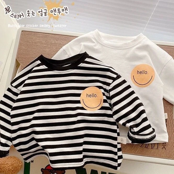 儿童长袖t恤纯棉男童女童衣服秋装童装2024新款炸街婴儿宝宝上衣T