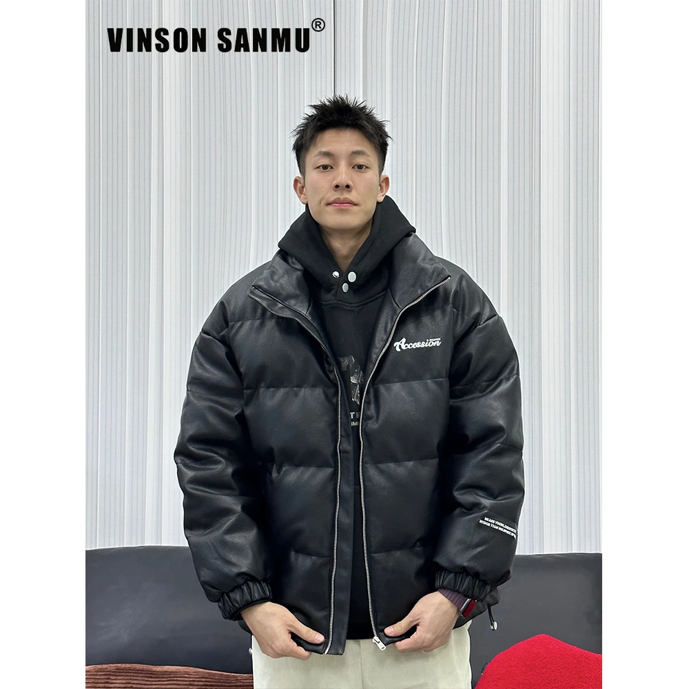 【年末专场专属】棉服质感PU皮防风夹棉冬季立领休闲百搭外套