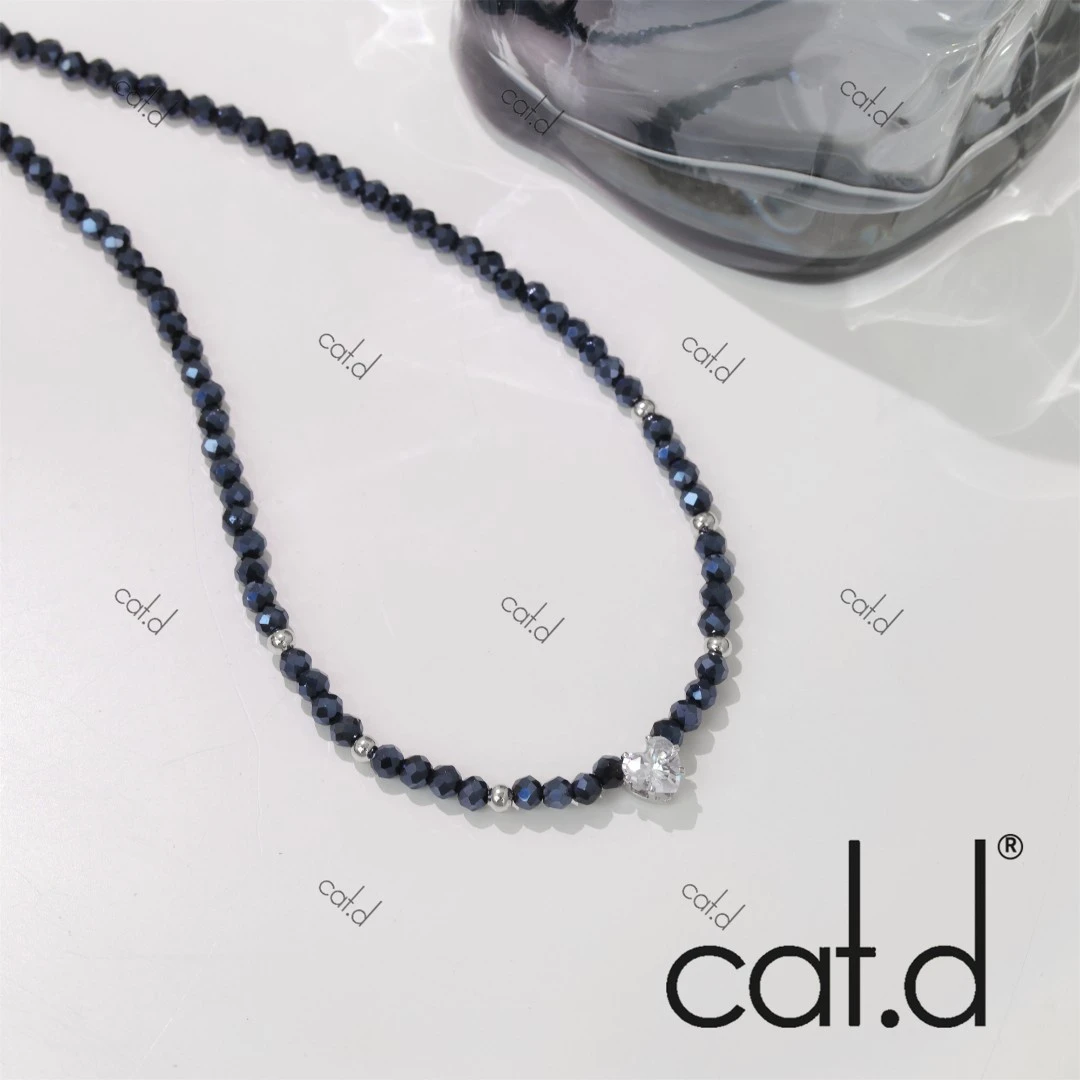 钛钢仿水晶项链 X4036《亮亮》ins风简约百搭夏日串珠项链