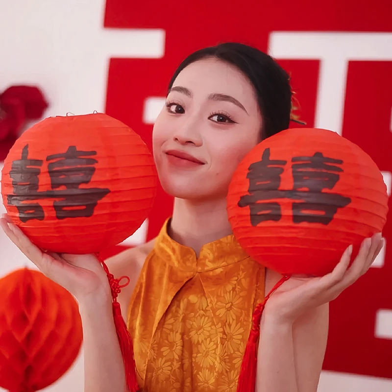 结婚婚房布置装饰红色喜字灯笼囍字婚礼树挂摆件新娘拍照道具