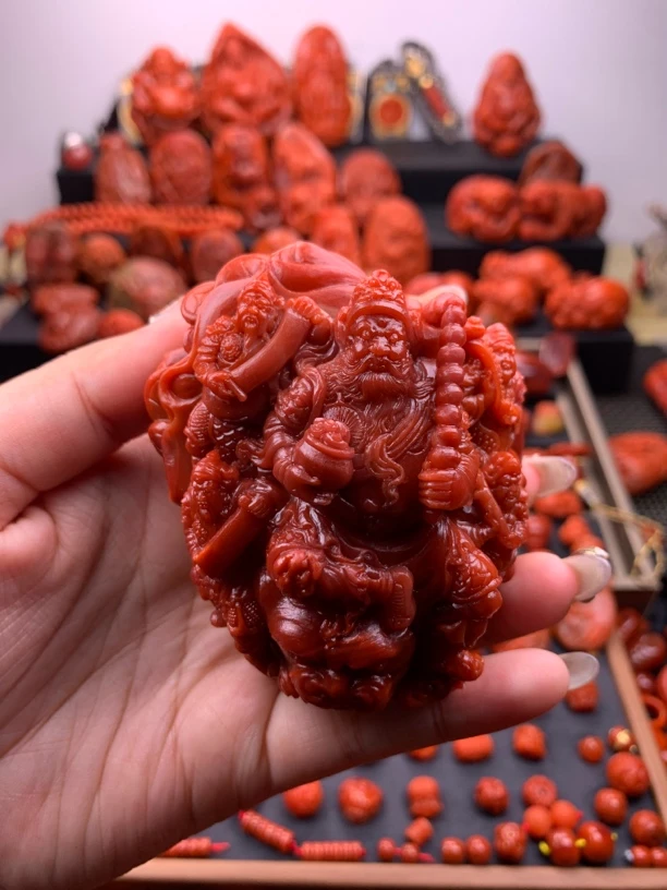 南红保山高品收藏级五路财神摆件