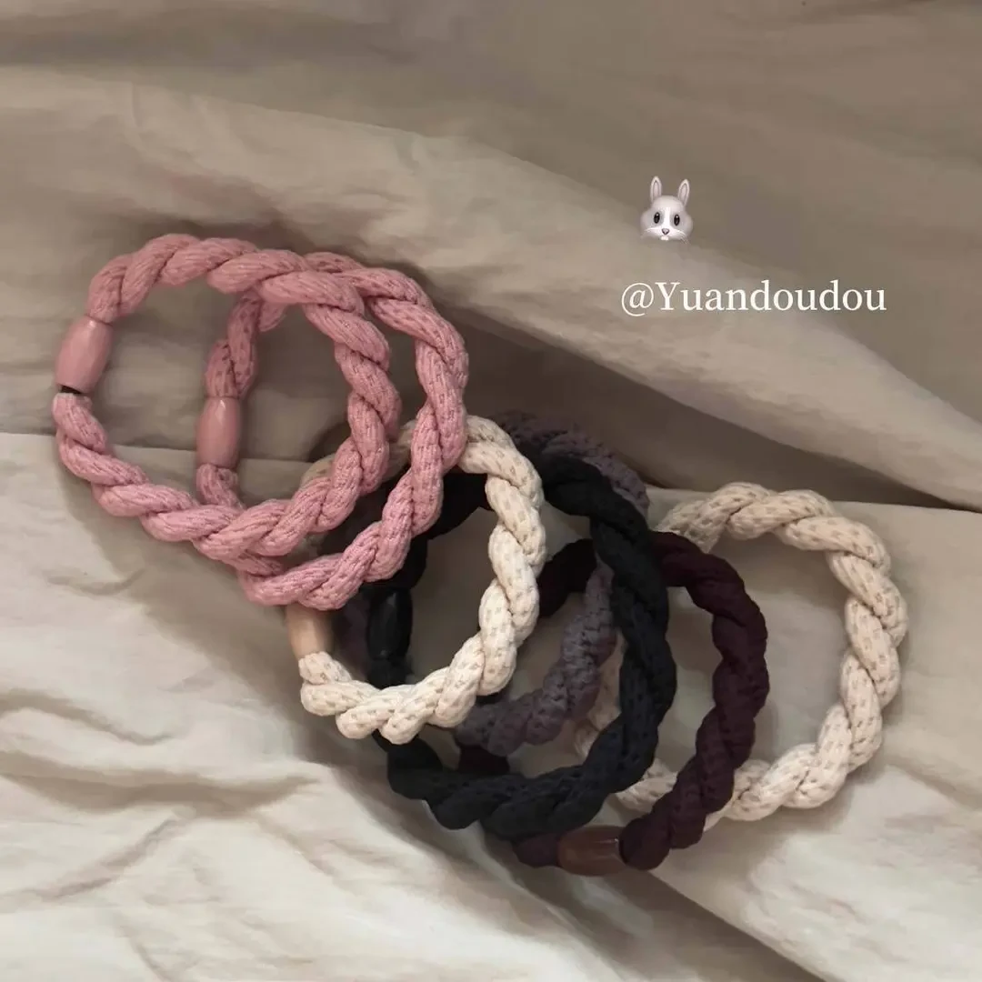 bm软嫩色系升级牢固桃粉绳小众丸子头扎的紧博主推荐少女头绳皮筋