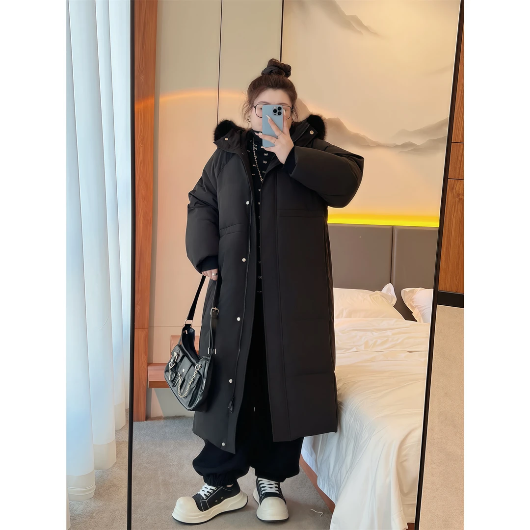 【晓晓家】断码捡漏~加林诗蔓 / 大毛领蓬松长款羽绒服7142花契