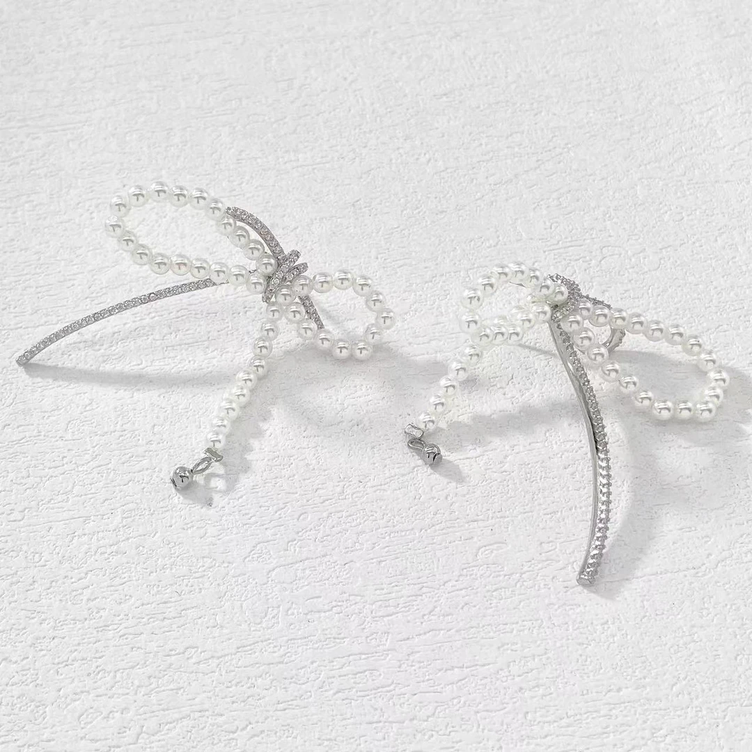 铜合金耳饰 木木（RZ5520） 气泡蝴蝶结耳环