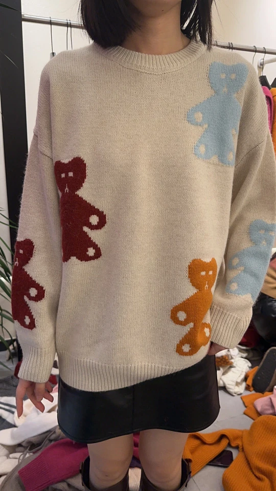 浣熊毛加厚保暖毛衣