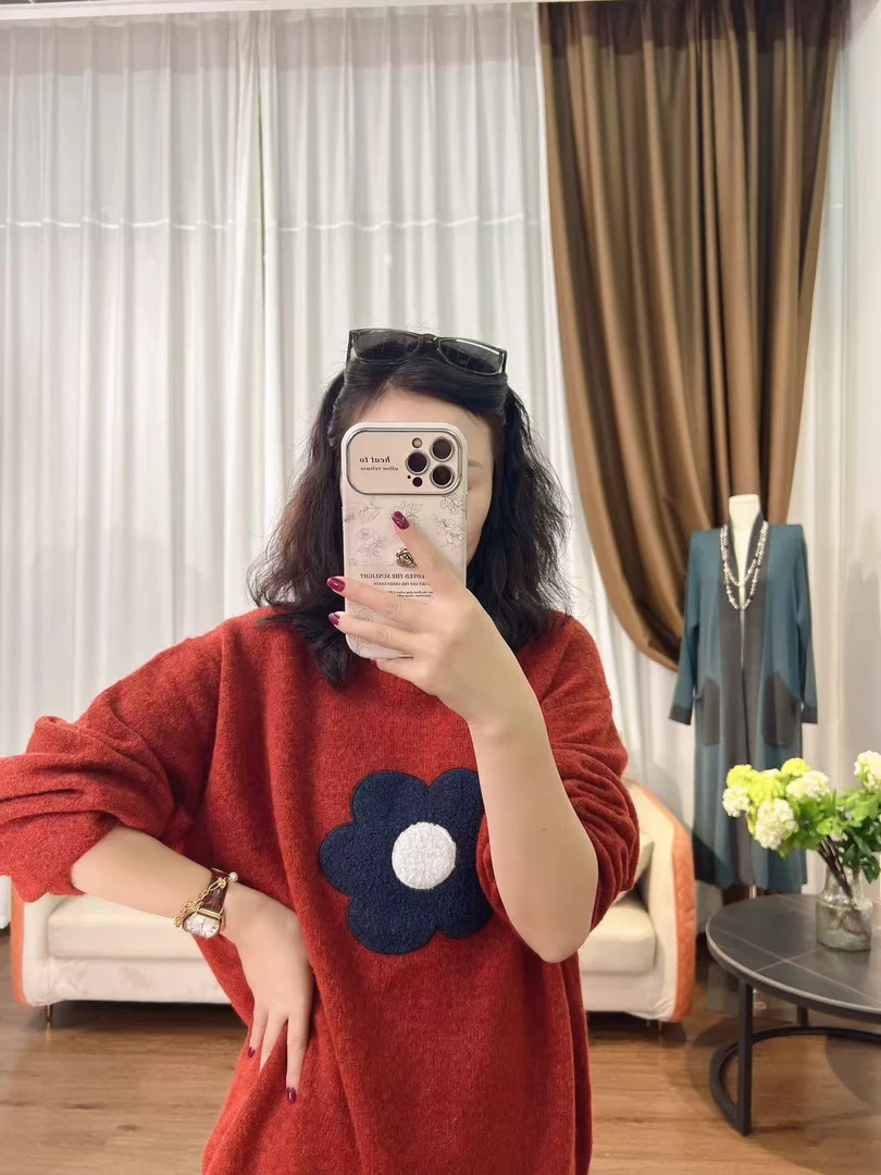 A180新款韩版纯色显瘦休闲针织上衣