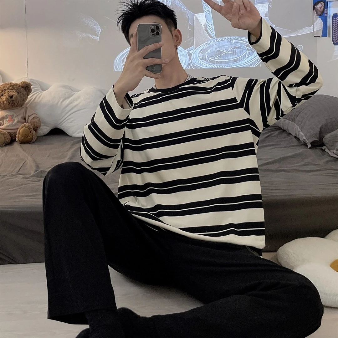 【宠粉男款】睡衣男士秋季长袖个性可外出春秋家居服潮流时尚套装