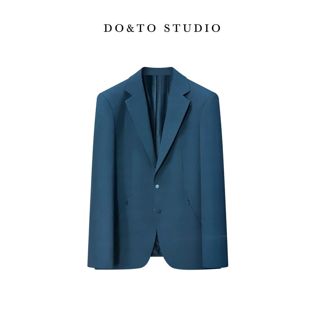 DYZ-黑灰色时尚百搭高弹透气男士零重力防晒休闲西服-泡菜单