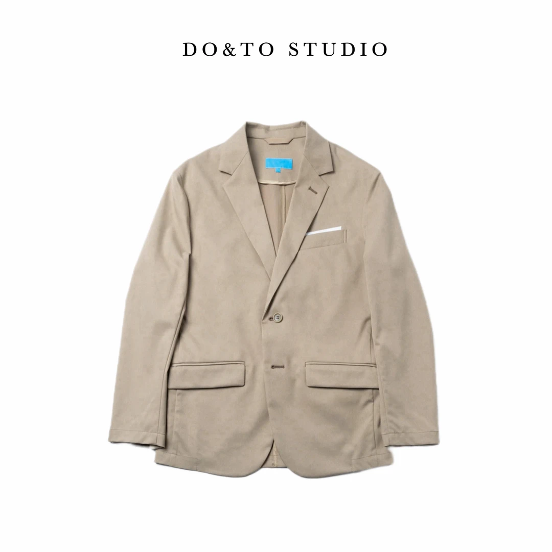 DYZ-男女同款金属色光泽感时尚修身轻量速干三防休闲西服-樱花单