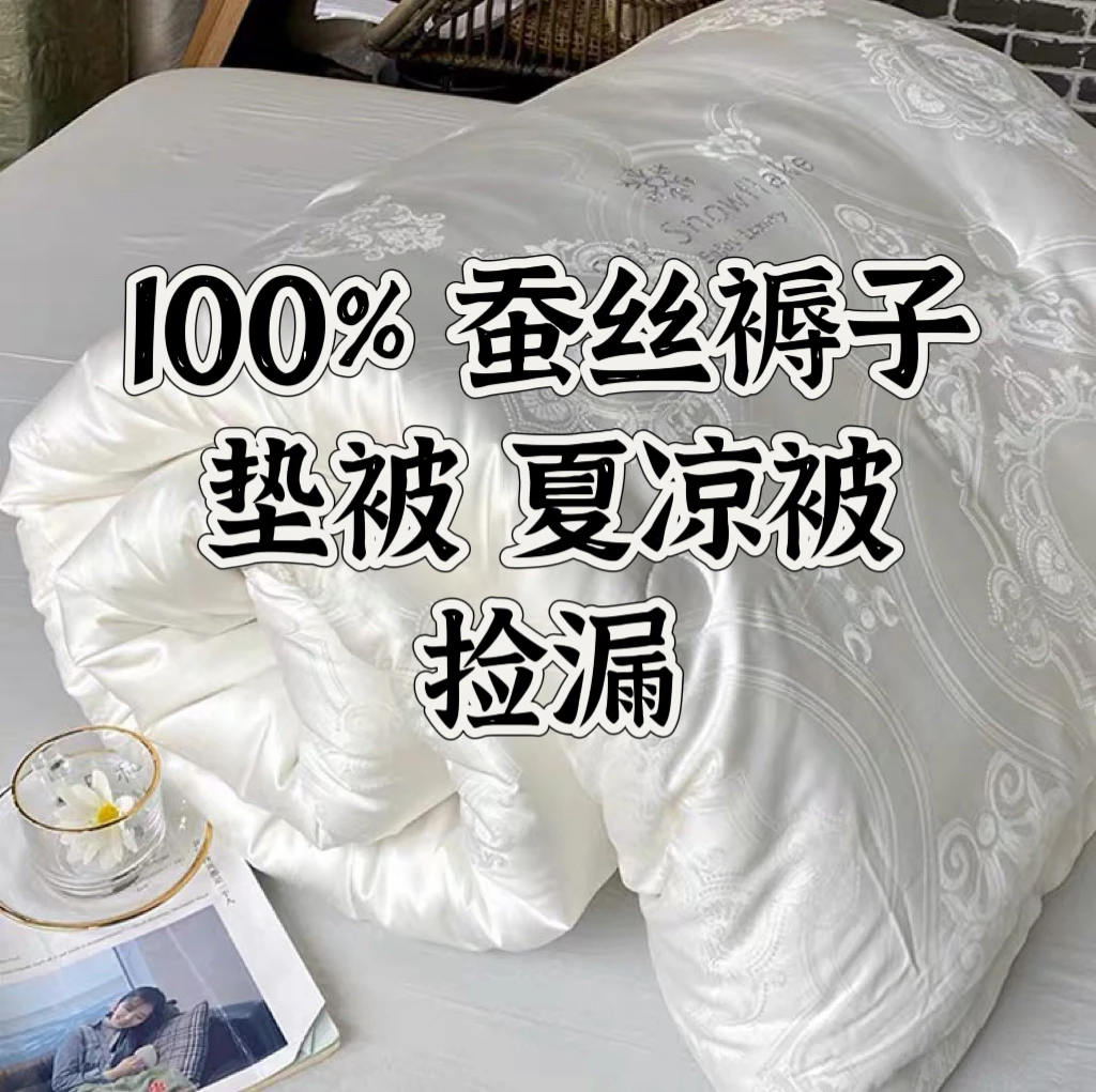 蚕丝垫被蚕丝褥子夏被 100%蚕丝被 清-1