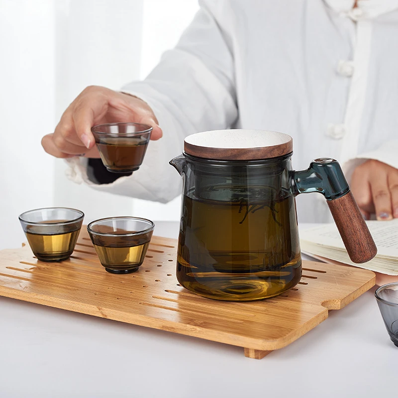 高硼硅玻璃材质旅行套装便携式茶具功夫飘逸杯泡茶壶快客杯套装