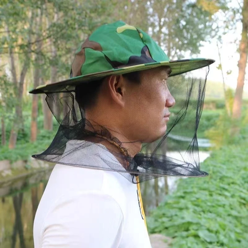 养蜂纱网帽防虫防蚊遮阳帽
