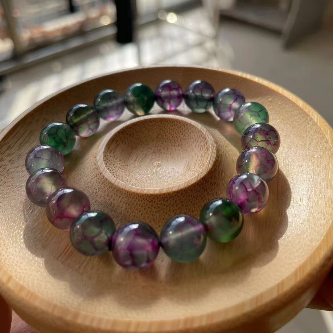 冰紫绿玛瑙手串10mm（巴西）（多样性发货）