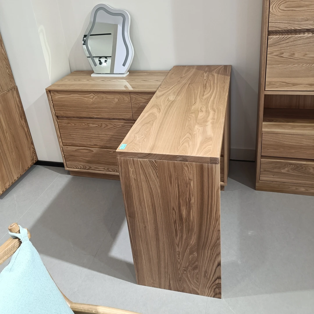 北欧原木色L大板落地六斗柜