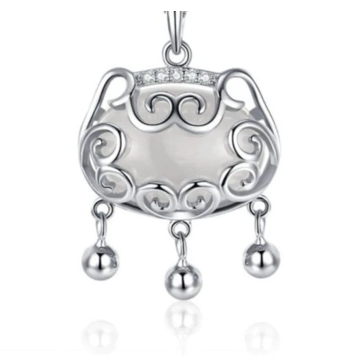 保色手串挂饰长命锁手工DIY配饰祥云平安锁饰品配件