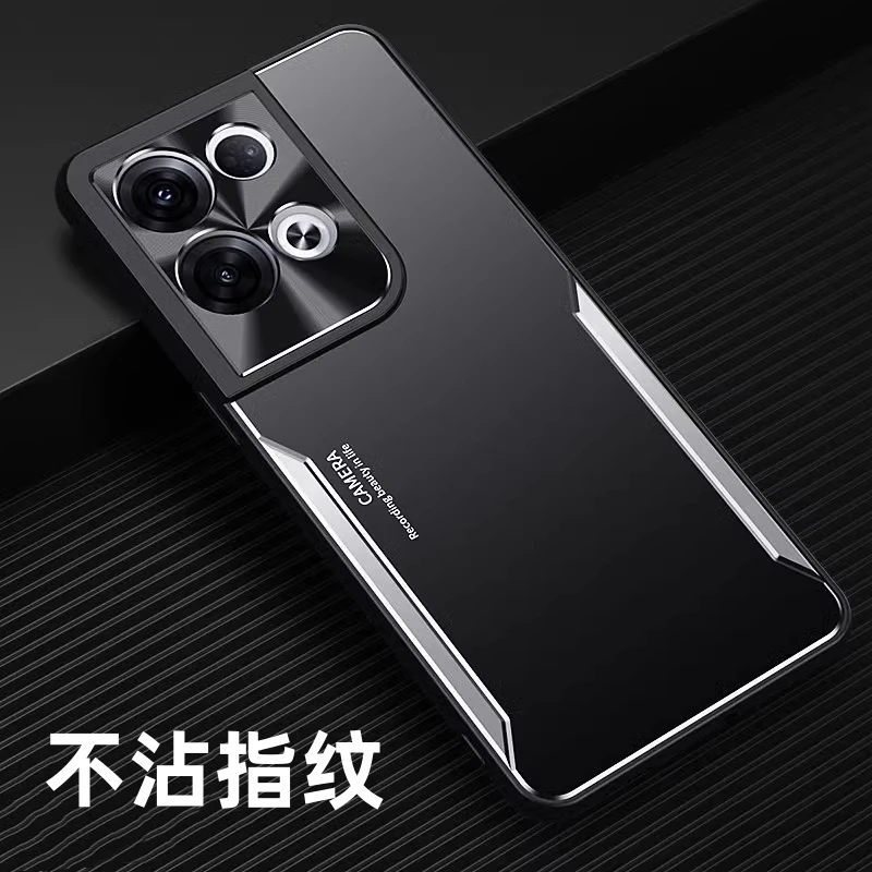 适用于OPPO Reno9 Pro+手机壳全包防摔金属磨砂刀锋质感防指