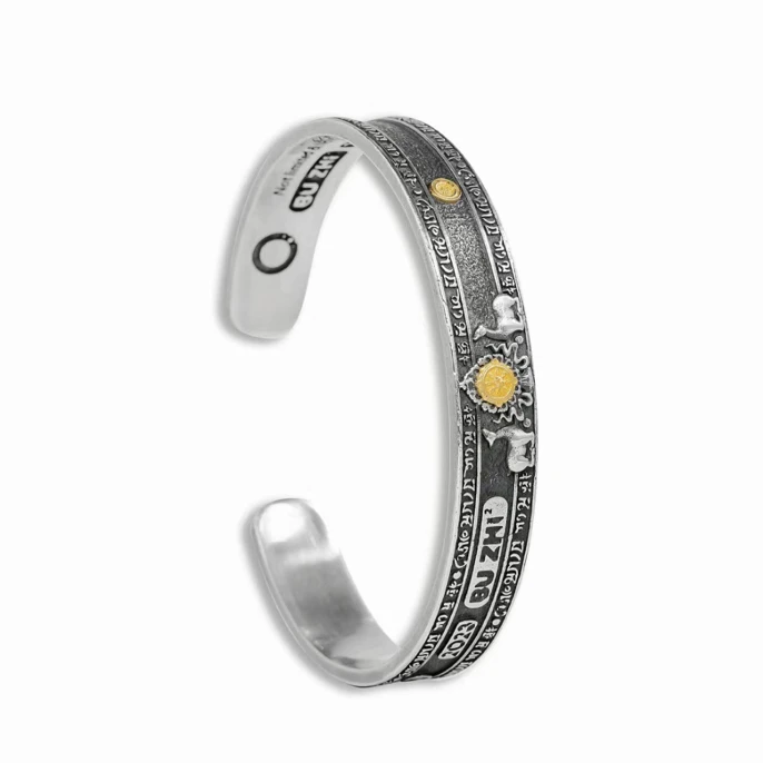 925银手镯 【孙小禹银饰】点金双鹿 纯银手镯 设计做工精美 百搭