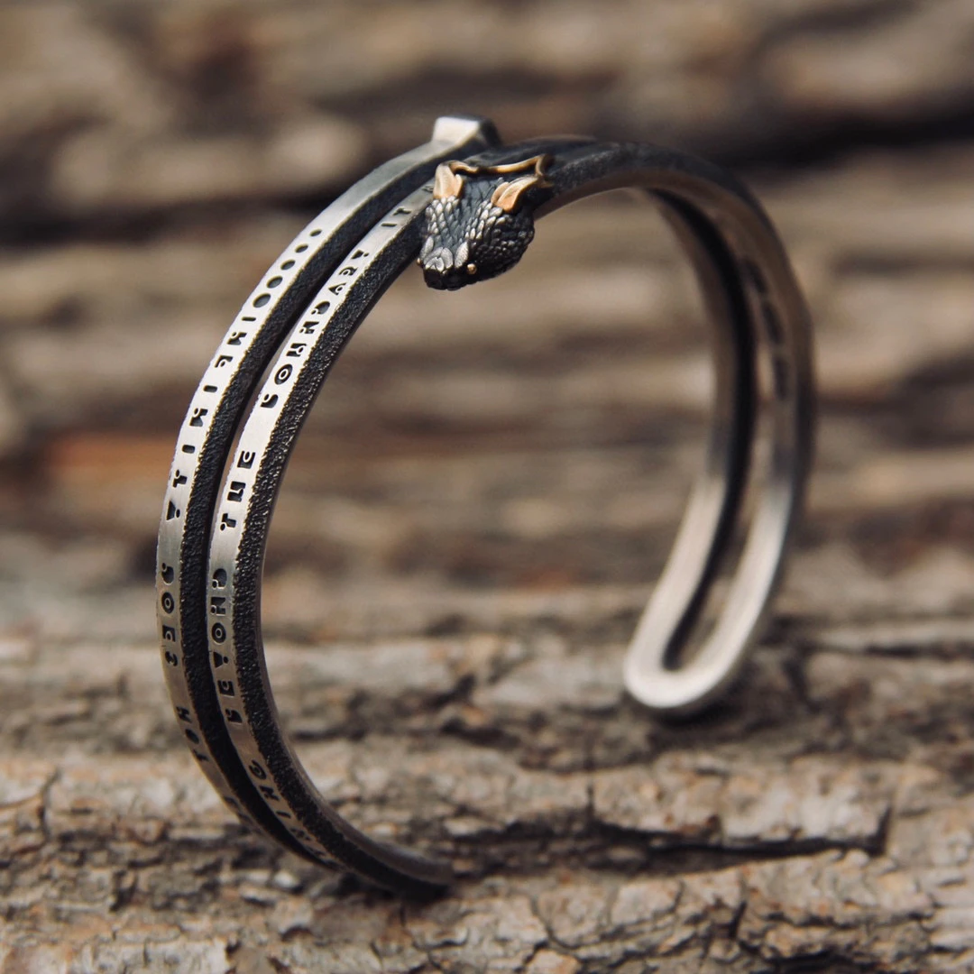 925银银制品 【孙小禹银饰】纯银 金角蛟龙多圈 手镯 设计款手镯