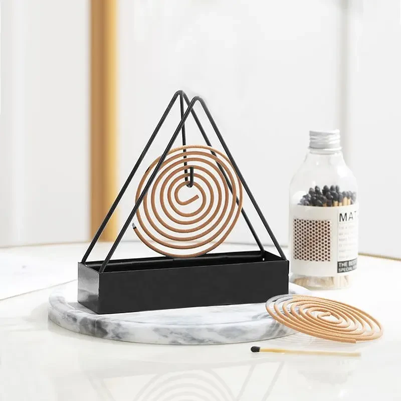 蚊香盘托蚊香炉支架接灰盘防火蚊香架家用创意铁艺檀香架子托熏香