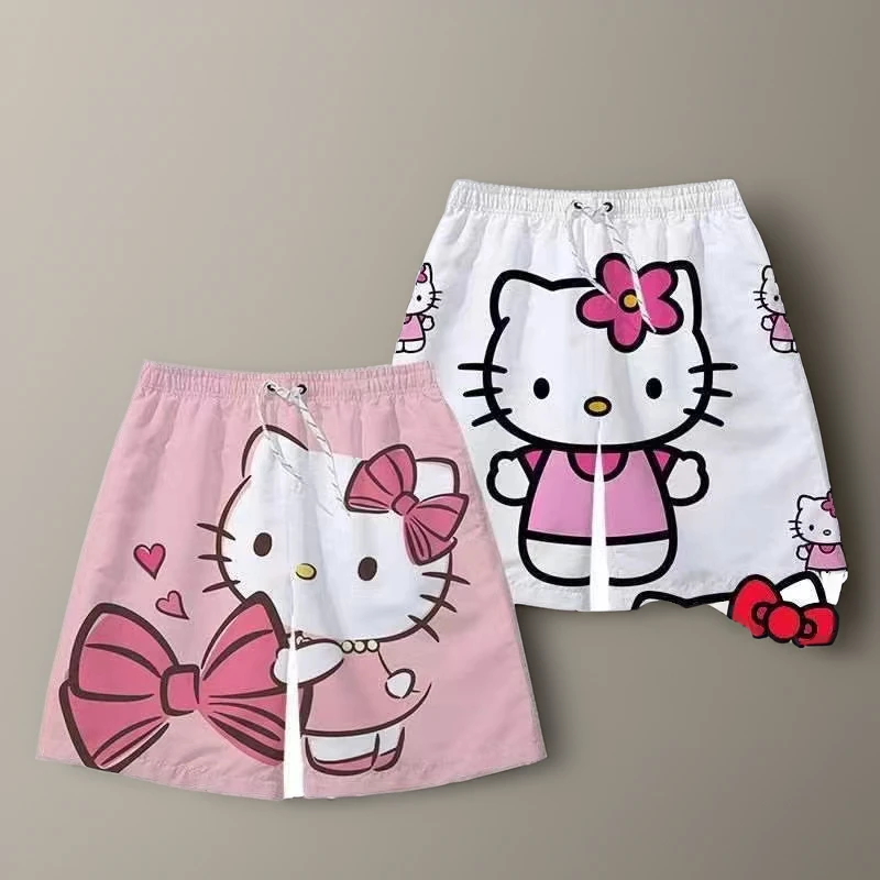 Kitty情侣短裤男女同款三丽鸥可爱沙滩装