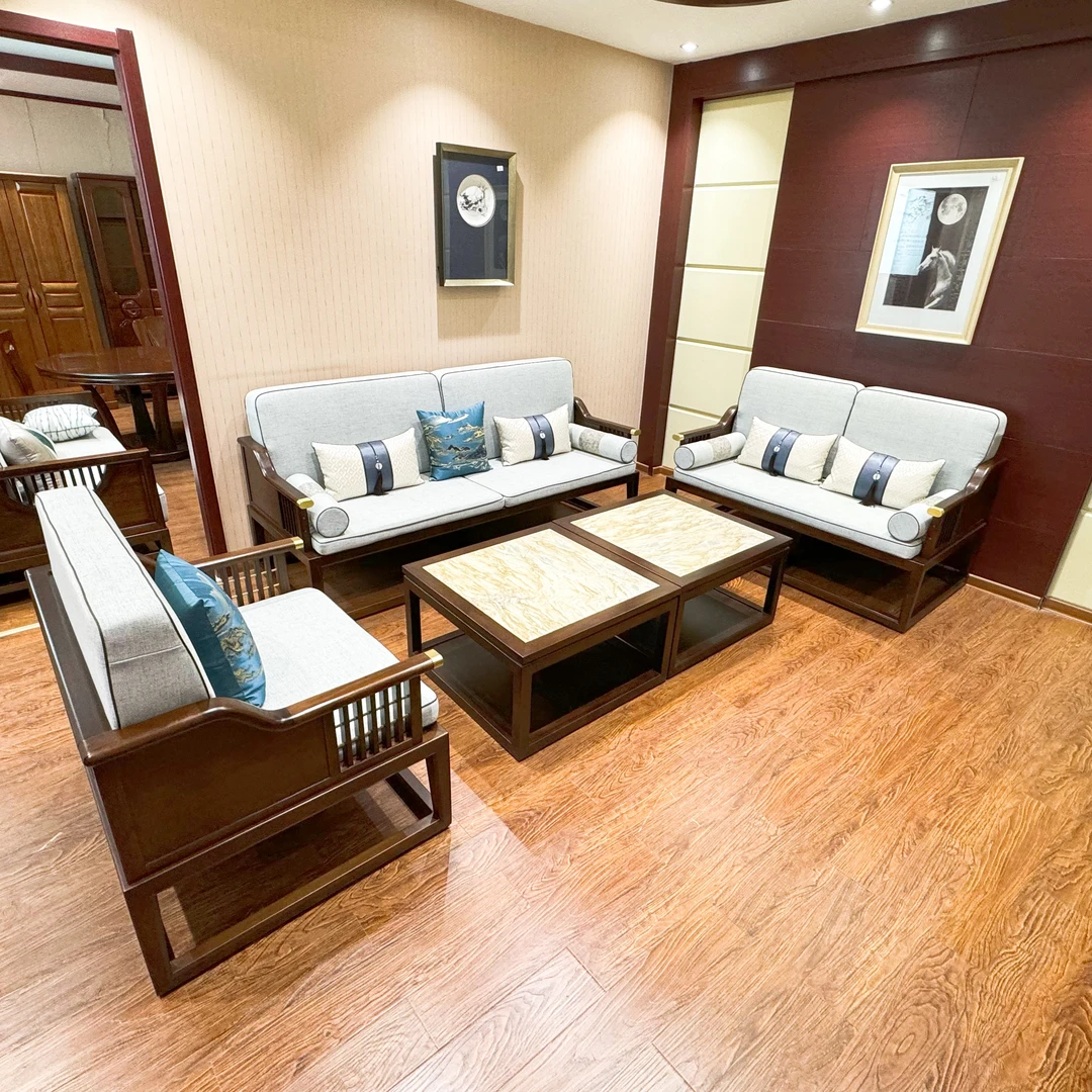 福兴韵1909沙发新中式禅意简约客厅古典薄垫沙发