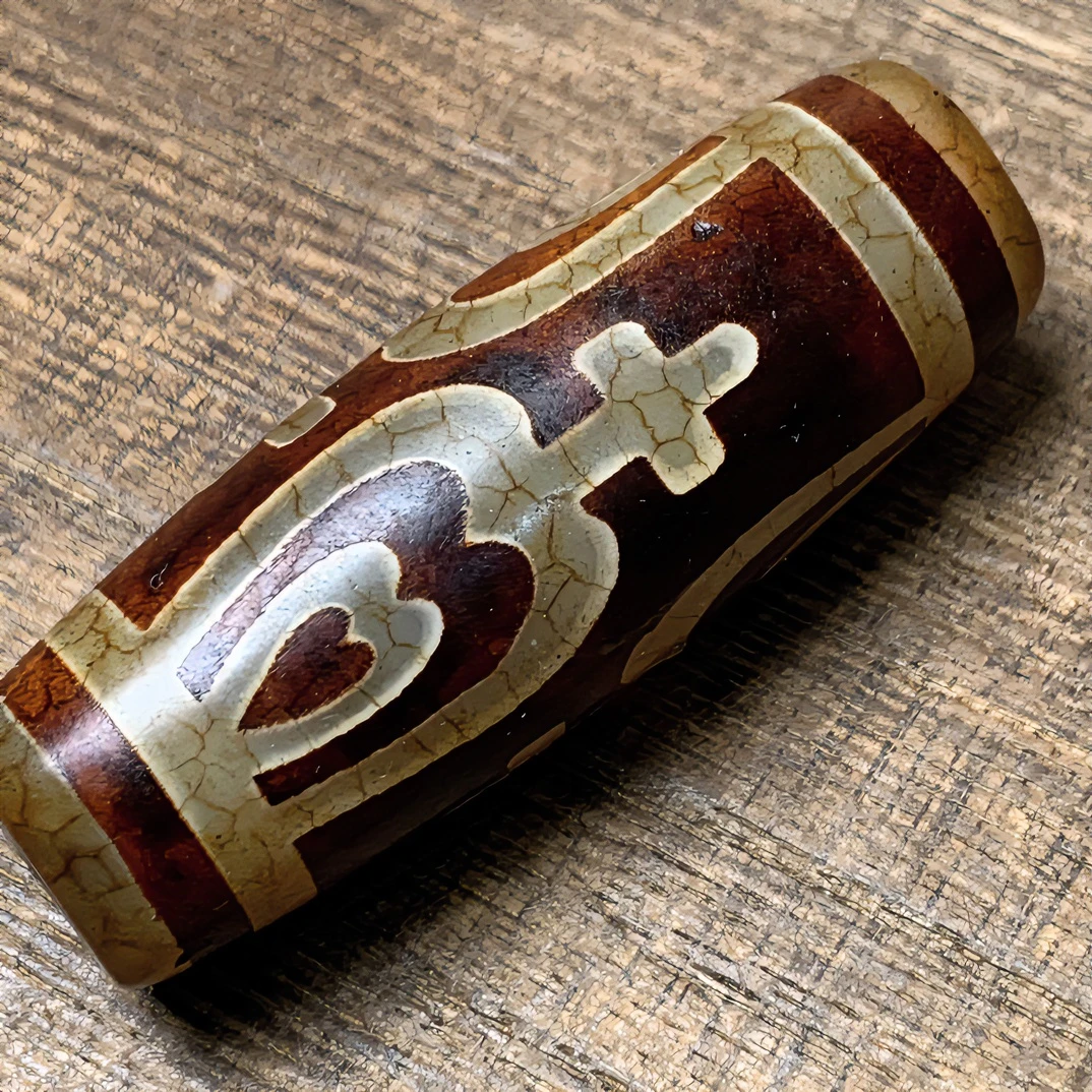 藏式精致简约百搭时尚手工天然玛瑙龙鳞开片宝瓶古珠通用吊坠项链