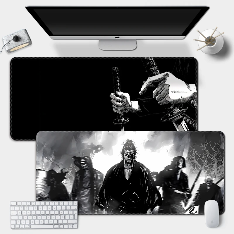 浪客行鼠标垫超大游戏键盘垫桌垫宫本武藏黑白高级感护手腕电脑垫