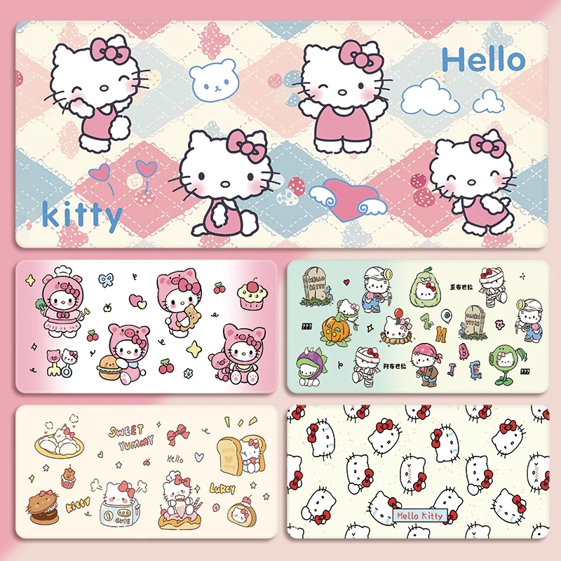 鼠标垫哈喽凯蒂超可爱高颜值女生办公电脑桌垫家用孩子学习写字垫