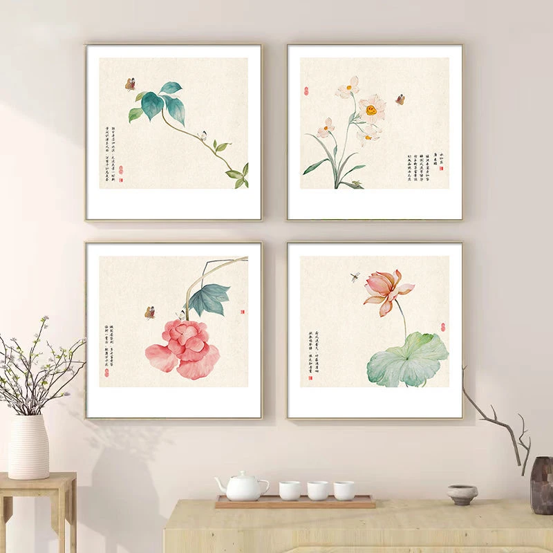 新中式客厅装饰画餐厅中国风装饰画壁画书房卧室床头挂画中式挂画